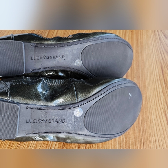 Lucky Brand Women's Green Shimmering Flats Size 11 - Picture 6 of 7